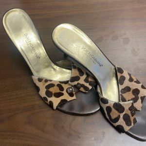 Dolce and Gabbana Size 38.5 M 3” Heel Sandal